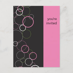 Champagnerblasen auf der schwarzen Postkarte