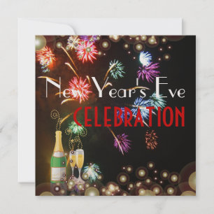 Champagnerblasen für Feuerwerke Einladung