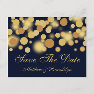 Champagnerblasen Save the Date Post Card Ankündigungspostkarte