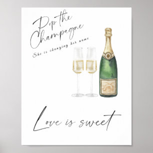 Champagnerbridal - Liebe ist süß und nimmt eine Le Poster