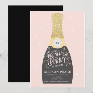 Champagnerbrunch und Bubbly Shower Einladung