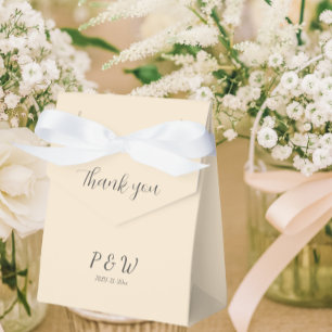 Champagnerfarben Personalisiert Monogram Wedding Geschenkschachtel