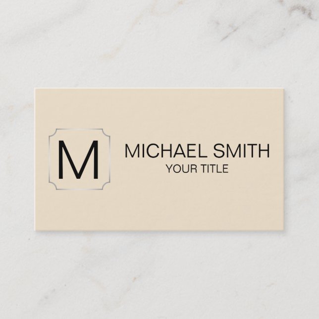 Champagnerfarbenhintergrund Visitenkarte (Vorderseite)