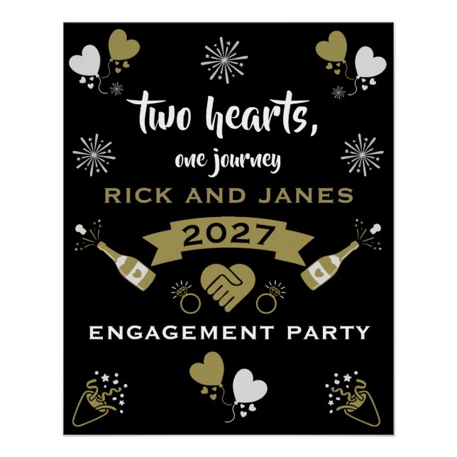 Champagnerfeier Party Poster (Vorderseite)