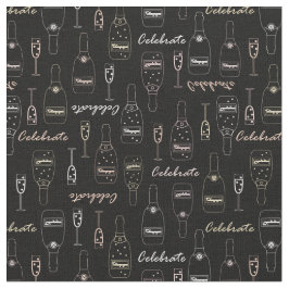 Champagnerfeiern auf schwarz stoff