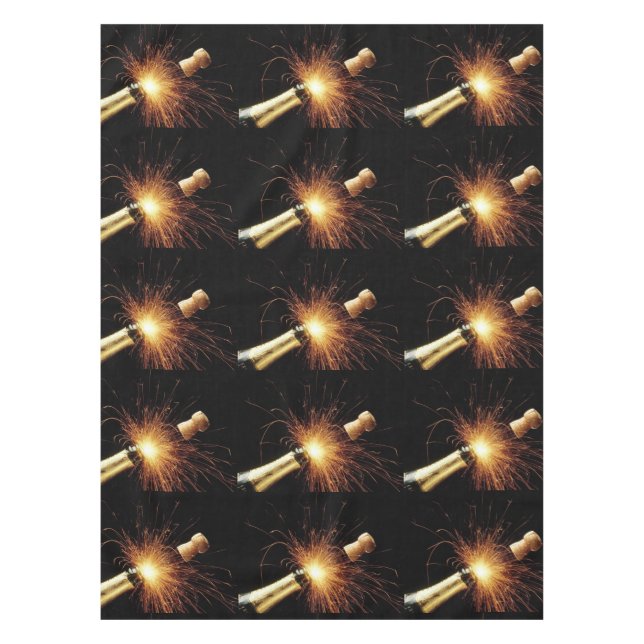 Champagnerflasche Neujahr Tischdecke (Vorderseite)