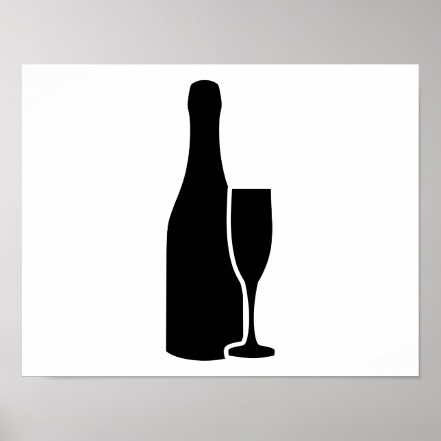 Champagnerflasche Poster (Vorne)