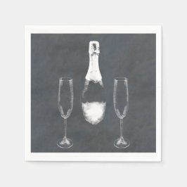 Champagnerflasche Serviette