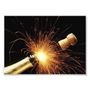 Champagnerflasche Silvester Fotodruck