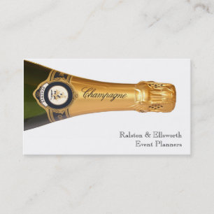 Champagnerflasche Visitenkarten Visitenkarte