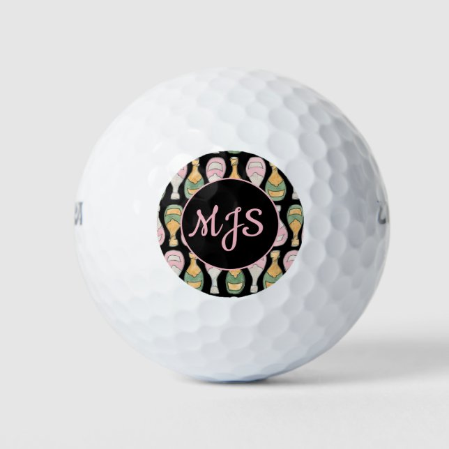 Champagnerflaschen Monogram Golf Balls Golfball (Vorderseite)