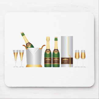 Champagnerflaschen Mousepad