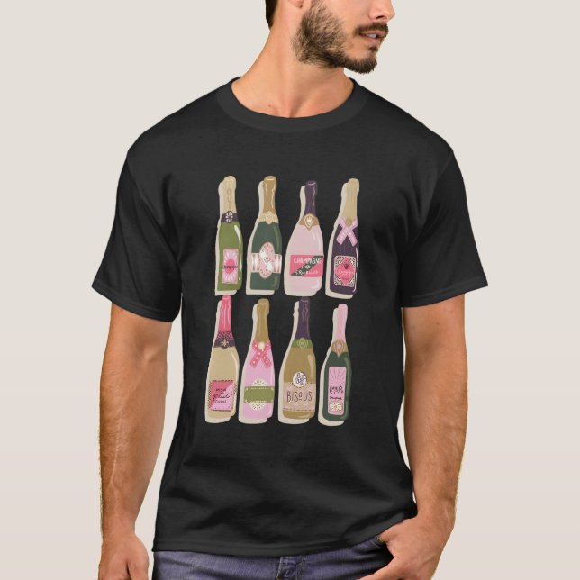 Champagnerflaschen - Neujahr Eves 2022 Py T-Shirt (Vorderseite)