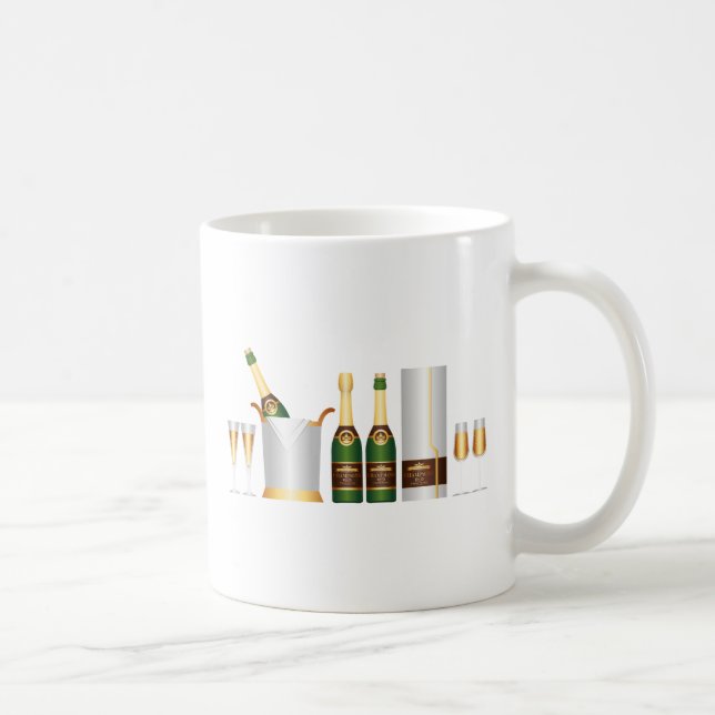 Champagnerflaschen Tasse (Rechts)