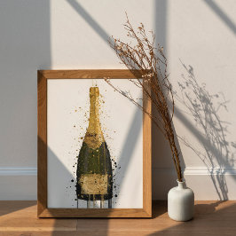 Champagnerflaschen-Wandkunst-Druck 'Fool's Gold' Poster