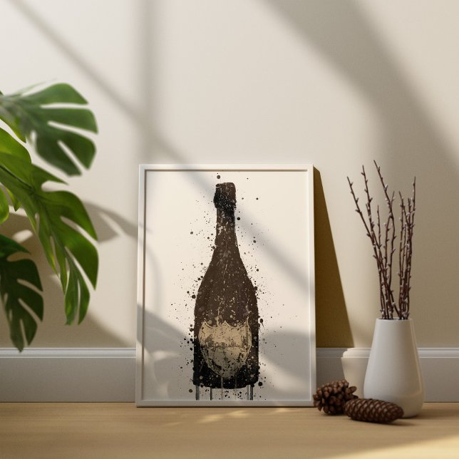 Champagnerflaschen-Wandkunst-Druck 'Vanta' Poster (Von Creator hochgeladen)