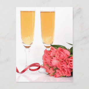 Champagnerflöte Postkarte