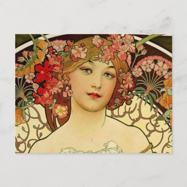 Champagnerfrau 1897 - F. Champenois Imprimeur Postkarte (Vorderseite)