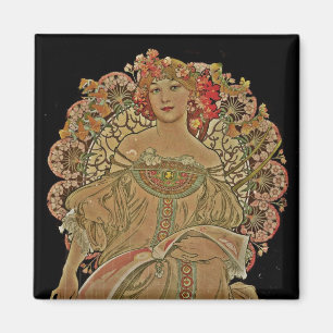 Champagnerfrau auf schwarz magnet