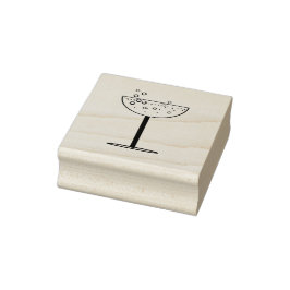 Champagnerglas-Briefmarke Gummistempel