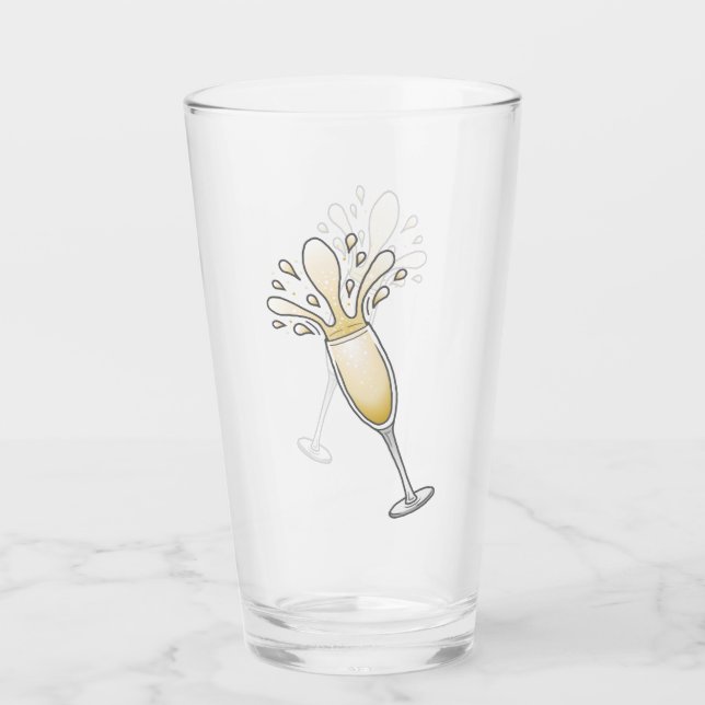Champagnerglas Glas (Vorderseite)