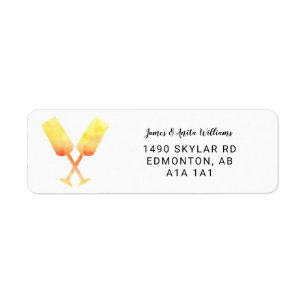 Champagnerglas in Aquarellgelb