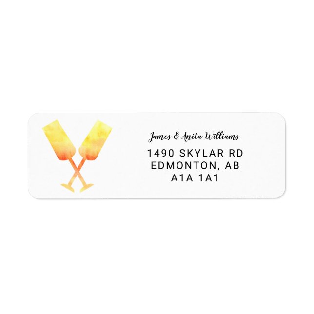 Champagnerglas in Aquarellgelb (Vorne)