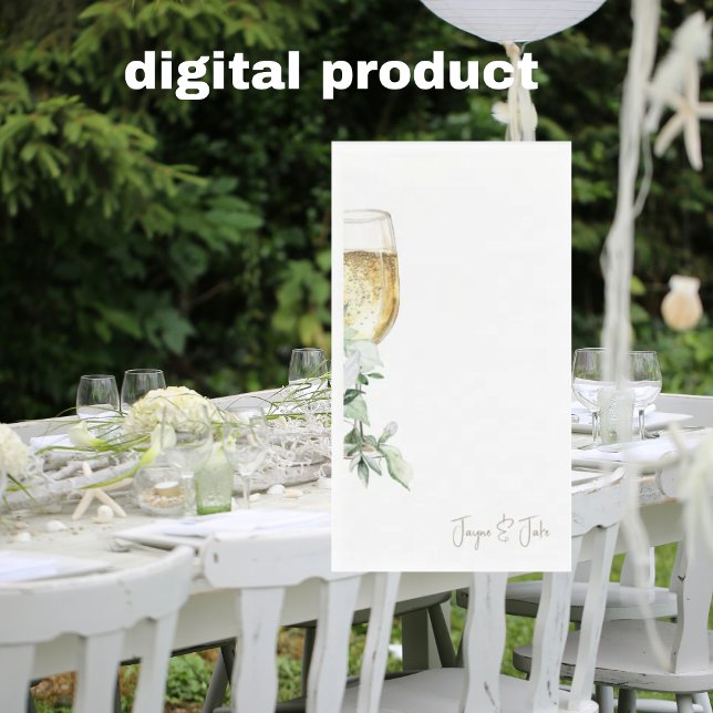 Champagnerglas Personalisiert Serviette (Von Creator hochgeladen)