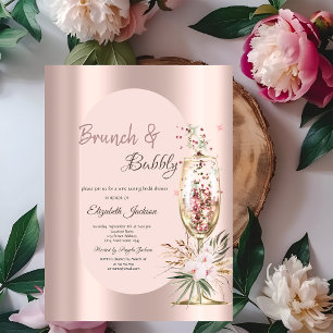 Champagnerglas tropft Blumen Rosen Gold Einladung