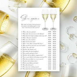 Champagnergläser Brautparty Schuhspiel