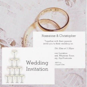 Champagnergläser Hochzeit Einladung
