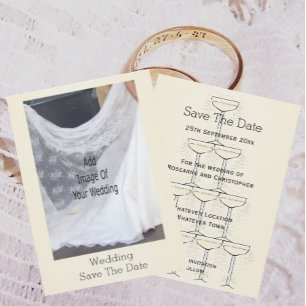 Champagnergläser Hochzeit Save The Date