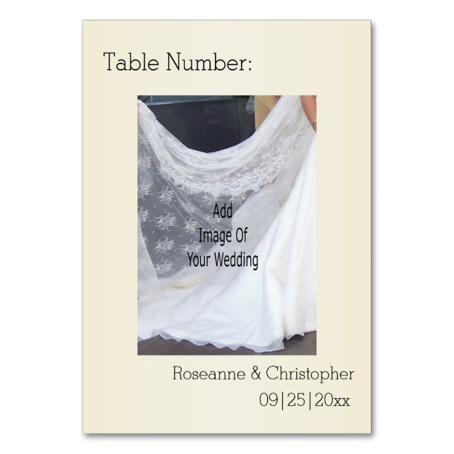 Champagnergläser Hochzeit Tischnummer (Vorderseite)