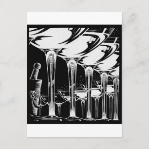 Champagnergläser Postkarte