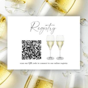 Champagnergläser QR-Code Junggesellinnenabschied-R Begleitkarte