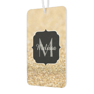 Champagnergold Imitat Glitzer Glitzern Monogram Autolufterfrischer