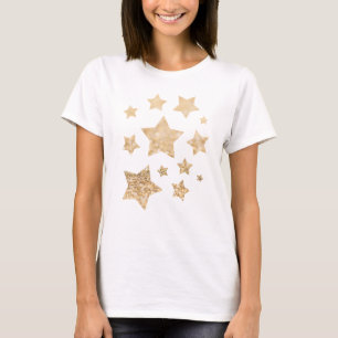 Champagnergold leichte Imitate Glitzer Glitzern St T-Shirt