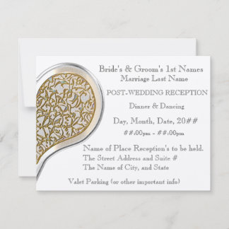 Champagnerlace (metallische Rezeption nach Hochzei Einladung