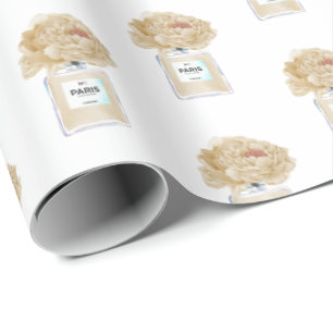 Champagnerpeonys und Parfums Geschenkpapier