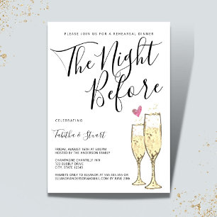 Champagnertoast am Abend vor dem Probe Einladung