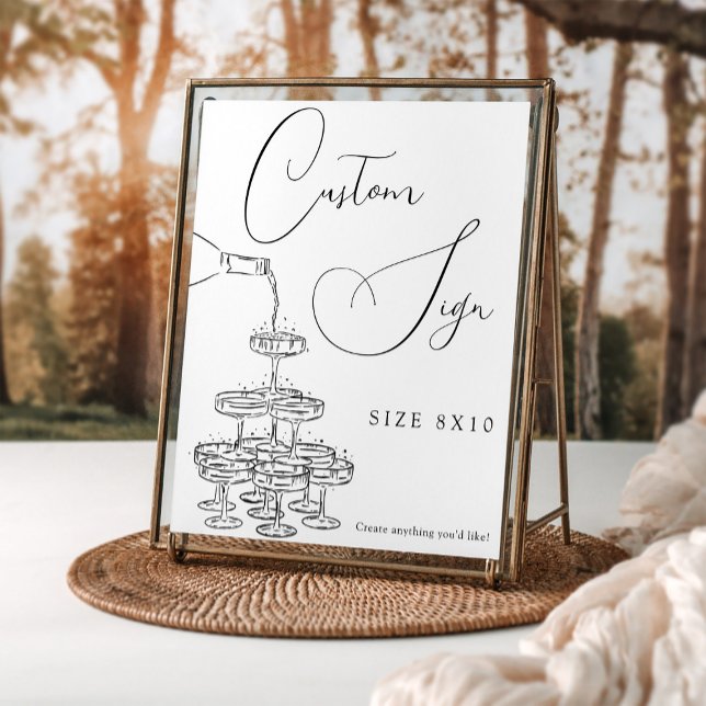 Champagnerturm Custom Wedding Sign Poster (Von Creator hochgeladen)
