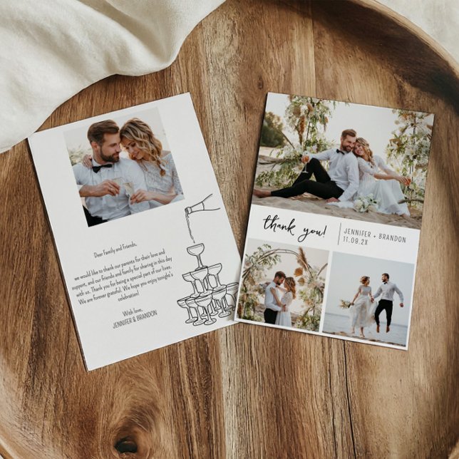 Champagnerturm Vielen Dank für Ihre Kartenkollekti Dankeskarte (Von Creator hochgeladen)