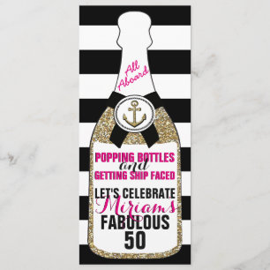 ChampagneseeGlitzer-Geburtstags-Einladung Fab Einladung