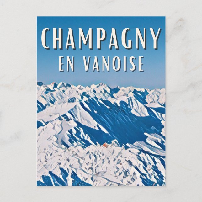 Champagny-en-Vanoise Skistation Postkarte (Vorderseite)