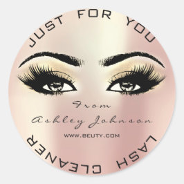 Champaign Beauty Glitzer Coral Lash Makeup Cleaner Runder Aufkleber