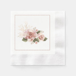 Champaign Floral Cocktail Napkins Serviette