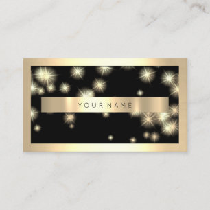 Champaign Gold Frame Metallic Black Luxury VIP Visitenkarte