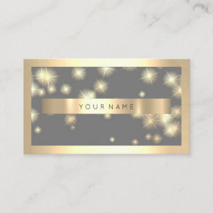 Champaign Gold Frame Metallic Gray Luxury VIP Visitenkarte