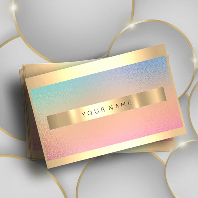 Champaign Gold Frame Metallic Ombre Luxury VIP Visitenkarte (Champaign Gold Frame Metallic Ombre Luxury VIP Business Card)
