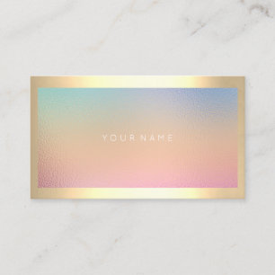 Champaign Gold Frame Metallic Ombre Pastel Visitenkarte